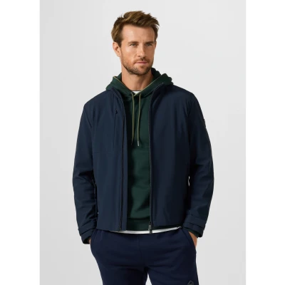 Abbildung von Hackett London für Herren. HM4000253 Blouson-Jacke aus Softshell, marineblau (XXL), Lässig, Polyamid