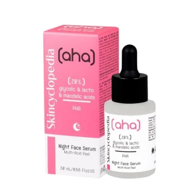 Abbildung von Skincyclopedia AHA PHA Peeling Serum, Gesichtsserum mit 20% Glykol , Lakt Mandel und Polyhydroxysäuren, chemisches für Ihr Gesicht, hochwirksame Gesichtspflege, 30ml