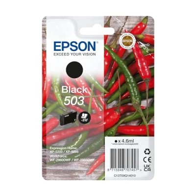 Abbildung von Epson Original 503 Tinte Chili Singlepack schwarz Standard, XP 5200 5205 WF 2960DWF 2965DWF, ReadyPrint Flex Tintentarife