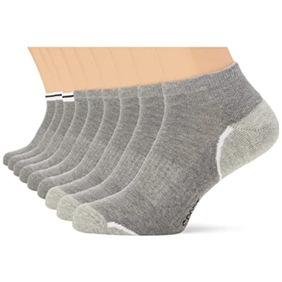 Abbildung von Nur Der Herren 9er Pack Sneaker Sport Aus Atmungsaktiver Baumwolle Kurze Sportsocken Mit Gepolsterter Sohle Socken, Graumelange, 43 46 EU