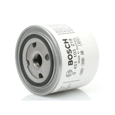 Abbildung von BOSCH 0 451 103 219 Ölfilter 3/4&quot; 16 UNF mit zwei Rücklaufsperrventilen Anschraubfilter VOLVO: 850 Saloon, 740 940 I Saloon