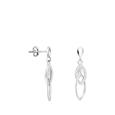 Abbildung von SOFIA MILANI Damen Ohrringe 925 Silber mit Zirkonia Steinen Oval Ohrstecker 20543