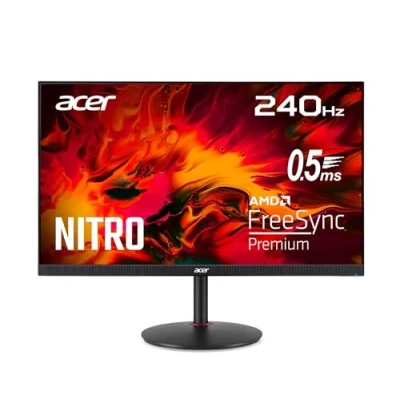 Abbildung von Acer Nitro XV272U W2 Gaming Monitor 27 Zoll (69 cm Bildschirm) WQHD, IPS, 240Hz DP, 144Hz HDMI, 1ms/0.5ms(GTG, Min.), DP 1.4, 2xHDMI 2.1, höhenverstellbar, drehbar, FreeSync Premium
