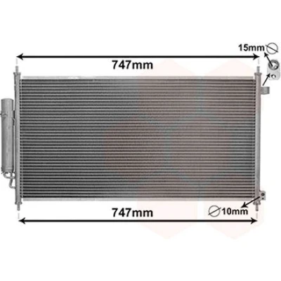 Abbildung von VAN WEZEL 25005233 Klimakondensator mit Trockner Aluminium 724