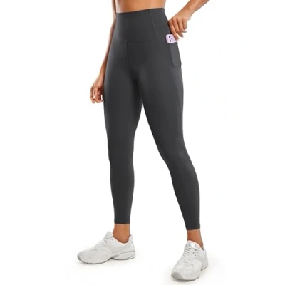 Abbildung von CRZ Yoga Butterluxe Damen High Waist Sport Leggings Blickdicht Soft Hosen Gym Workout Leggins mit Tasche 64cm Mysteriöses Grau 42