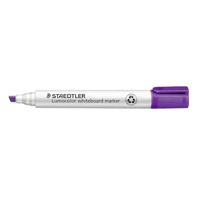 Abbildung von STAEDTLER Whiteboard Marker Lumocolor, violett, trocken und rückstandsfrei abwischbar, Keilspitze ca. 2 oder 5 mm, hohe Qualität Made in Germany, 10 violette Marker, 351 B 6