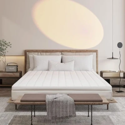 Abbildung von EGO HOME Matratzen Topper 180x200, 7cm Höhe Matratzentopper aus Schaumstoff von 7 Zonen Schneiden, 180x200cm Matratzenauflage mit Öko TEX Zertifiziert für Boxspringbett Schlafsofa