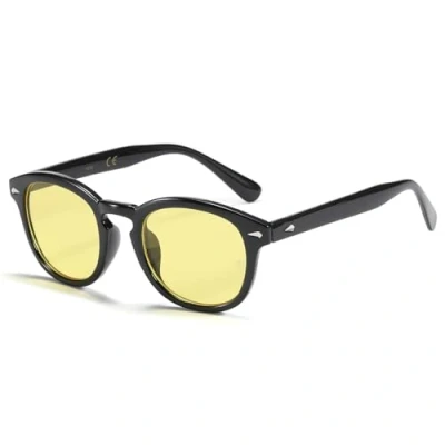 Abbildung von SHEEN KELLY Vintage Sommer Runde Sonnenbrille Nerd Frauen Bunte Eyewear Durchsichtige Linse Johnny Depp