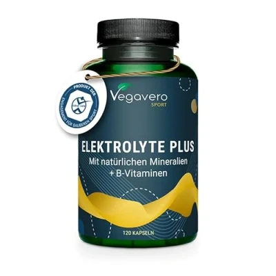 Abbildung von Elektrolyte PLUS 1872 mg Magnesium, Calcium, Kalium, Natrium, Chlorid + B Vitamine Natürliche Quellen: ConcenTrace® &amp; Aquamin™ Vegan ohne Zusätze Vegavero® 120 Kapseln