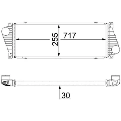 Abbildung von MAHLE ORIGINAL CI 18 000S Ladeluftkühler MERCEDES BENZ: Sprinter 4 T Platform/Chassis, VOLKSWAGEN: LT 28 46 2 Kasten
