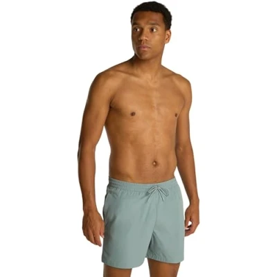 Abbildung von Calvin Klein Swimwear Medium Drawstring Badeshorts, Herren, Größe: Small, Lead