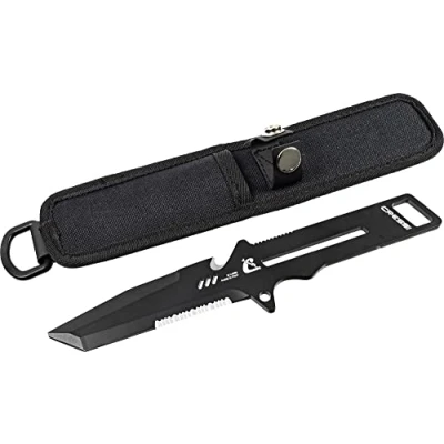 Abbildung von Cressi Unisex Adult Kai Knife Professionelles Mehrzweckmesser zum Tauchen, Schwarz, One Size
