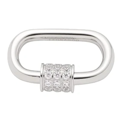Abbildung von Leonardo Jewels Clip&amp;Mix Lora Joker aus Edelstahl, aufdrehbares ovales Schloss silberfarben mit Zirkoniasteinchen, zum Einhängen in die Basicketten, Damenschmuck, 021854