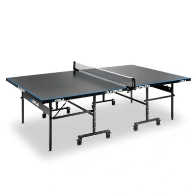 Abbildung von JOOLA 11642 Tischtennisplatte Outdoor J200A Profi Tischtennistisch 6 MM Aluminium Verbundoberfläche Wetterfest Klappbares Untergestell Schneller Aufbau,,Grau/Blau, 274 x 152,5 76 cm