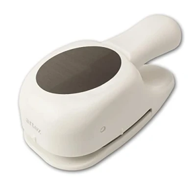 Abbildung von ARTOZ Stanzer runder Kreis Durchmesser 4,5 cm Papierstanzer, Locher, Motivstanzer zum Basteln, für Etiketten, Tischdekorationen, geeignet von 140 g/m² bis 250