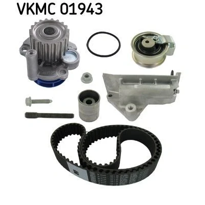Abbildung von SKF VKMC 01943 Wasserpumpe + Zahnriemensatz mit Dichtungen Spanndämpfer, Spannrolle, Stehbolzen 120 VOLKSWAGEN: Golf 4, 4 Variant