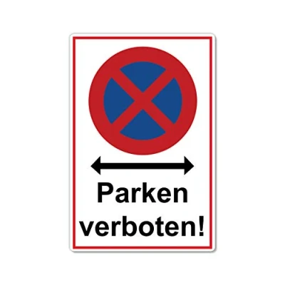 Abbildung von XXL Absolutes halteverbot Schild 30 x 40 cm parken verboten aus stabiler PVC Hartschaumplatte 5 mm Parkplatzschild mit UV Schutz von STROBO