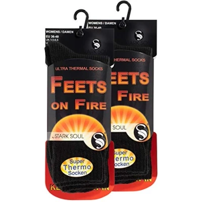 Abbildung von STARK SOUL FEETS on FIRE 2 Paar Damen Ultra Thermo Socken, Warme Winter Schwarz