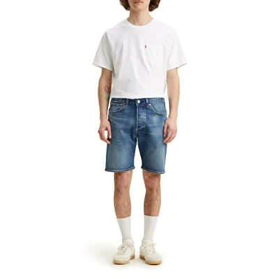 Abbildung von Levi&#039;s 501 ORIGINAL Jeans Shorts, Herren, Größe: 28, Dark indigo worn in
