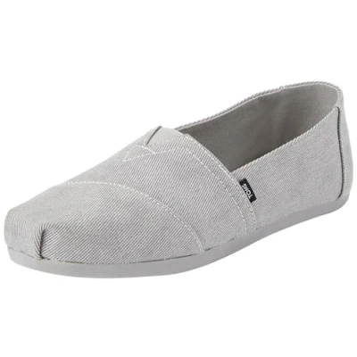 Abbildung von TOMS Damen Alpargata Flacher Slipper, Ultimate Gray Distressed Twill, 37.5 EU