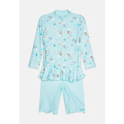 Abbildung von Playshoes Unisex Kinder UV Schutz Einteiler Badeanzug Schwimmanzug Badebekleidung, Einhornmeerkatze Langarm, 62/68