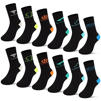 Abbildung von L&amp;K II 12er Kindersocken Sportsocken für Jungen Junior aus Baumwolle Wintersocken Fußball 2874 31 34