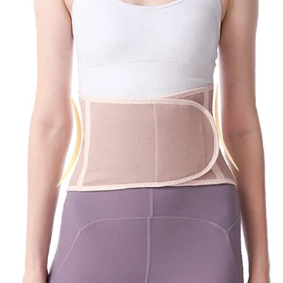 Abbildung von USUN Bauchgurt Elastischer Rückenwärmer Wärmegürtel Elastische Selbsterhitzungsgürtel Taille Unterstützung Rückbildungsgürtel Nach Geburt Bauchbinde Bequeme Belly Slim (Hautfarbe, M)