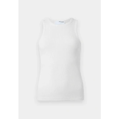 Abbildung von Selected Femme Slfanna Oneck TANK NOOS Top, Damen, Größe: 40, Snow white