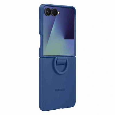 Abbildung von Samsung Galaxy Z Flip 7 Hülle Silikon Original Backcover/Soft Case Handyhülle Blau