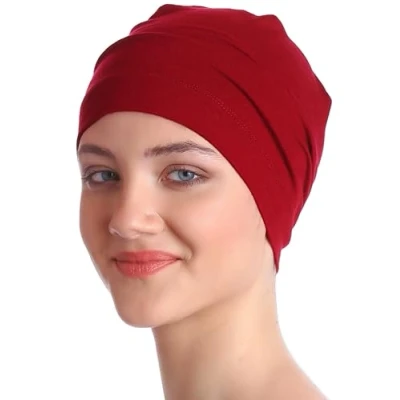 Abbildung von Deresina Headwear Schlafmutze Kopfbedeckung Chemo (Burgund)