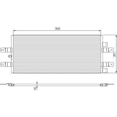 Abbildung von VALEO 815093 Klimakondensator ohne Trockner Aluminium 842 R 134a