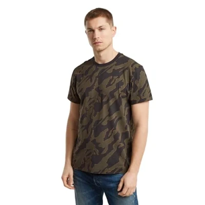 Abbildung von G STAR island camo Tshirt print, Herren, Größe: XL, Shadow olive