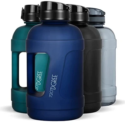 Abbildung von 720DGREE Fitness Trinkflasche mit Griff “uberBottle Jug“ 2300ml BPA Frei, Auslaufsicher Große XXL Wasserflasche für Sport, Gym, Workout, Training Fitnessflasche, Sportflasche, Gymflasche