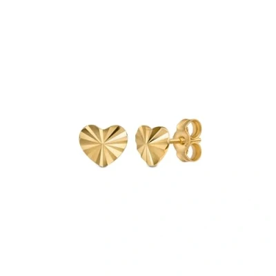 Abbildung von Amberta Allure Dames Kleine Ohrringe aus 9K Gold Herzstecker: Herz 9 Karat