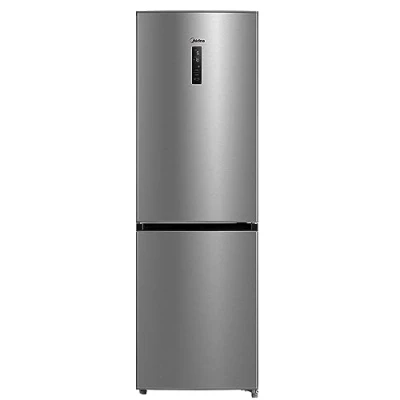 Abbildung von Midea MERB345MGC02 Kühl /Gefrierkombination/No Frost/185 cm hoch / 59,5 breit /70 tiefe/171 kWh/Jahr/216 L Kühlteil/ 122 Gefrierteil/Twin Control/mit Chiller Box, Front Inox