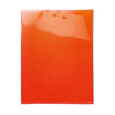 Abbildung von HERMA 19626 Heftumschläge Quart Transparent Rot, 10 Stück, Hefthüllen aus strapazierfähiger, abwischbarer &amp; extra dicker Polypropylen Folie, durchsichtige Heftschoner Set für Schulhefte, farbig