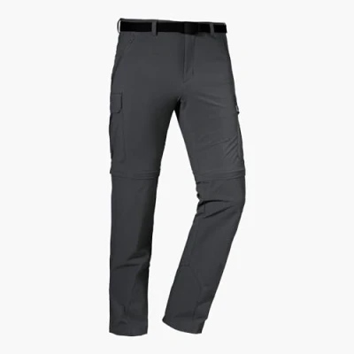 Abbildung von Schöffel Herren Pants Kyoto3, Zip off Trekkinghose aus kühlendem 4 Wege Stretchmaterial, funktionale Wanderhose mit UV Schutz, asphalt, 46