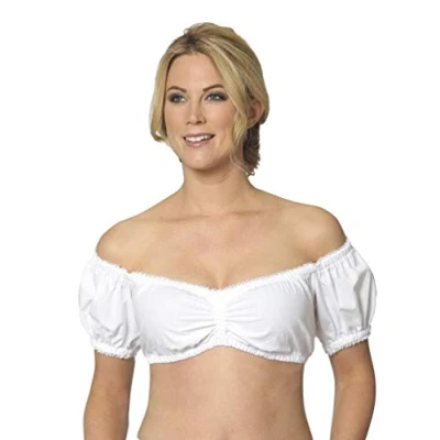 Abbildung von Stockerpoint Damen Georgette Trachtenbluse, Weiß, 40