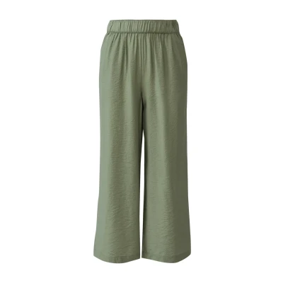 Abbildung von s.Oliver Fliessende Culotte IM Relaxed FIT MIT French Stoffhose, Damen, Größe: 34, Dunkles salbeigrün