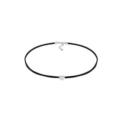 Abbildung von Elli Choker Heart Halskette, Damen, Größe: 36, Silber
