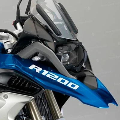 Abbildung von 2pcs Aufkleber R1200 kompatibel für Motorrad BMW R1200GS R 1200 GS Adventure (Weiß)