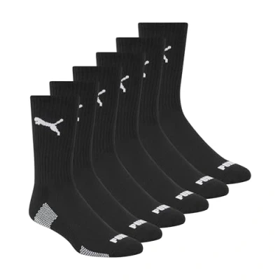 Abbildung von PUMA Men&#039;s 6 Pack Crew Socks, black/white, 10 13