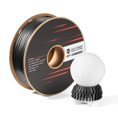 Abbildung von SainSmart GT 3 Flexibles PLA Filament mit hoher Fließfähigkeit, 1,75 mm, 3D Druckerfilament hohem Durchfluss für Hochgeschwindigkeitsdruck, 1 kg Spule, Maßgenauigkeit +/ 0,04 Schwarz