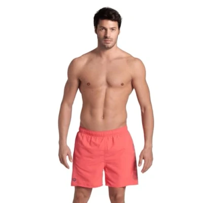 Abbildung von Arena Herren Fundamentals Logo Boxer Swim Trunks, Calypso Coral Blue Cosmo, M EU