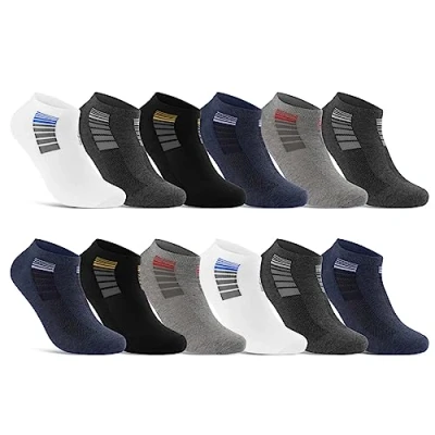 Abbildung von 8 12 20 Paar Sneaker Socken Herren Mehrfarbig Baumwolle 16735 WP (12 47 50)