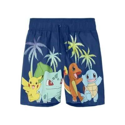 Abbildung von Name it Nkmmacsen Pokemon Badeshorts für Kinder, Größe: 128, Limoges