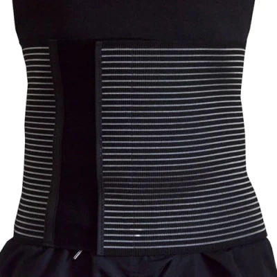 Abbildung von BODYPERFECT Bauchgurt nach geburt Bauchband der Operation Postpartum Gürtel für Damen Rückenstütze des Bauchbandbinders Einstellbare Verschlusshöhe 24 cm (Schwarz, XXL)
