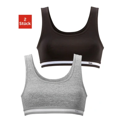 Abbildung von Bench 2 PACK Bustier für Kinder, Größe: 146/152, Schwarz/grau