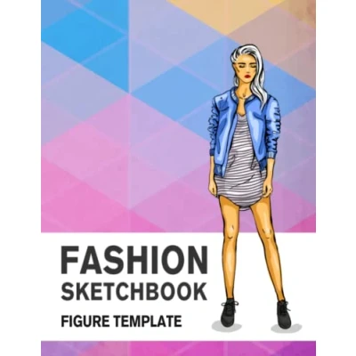 Abbildung von Fashion Sketchbook Figure Template: 430 Large Female Template for Easily Sketching Your Design Styles and Building Portfolio