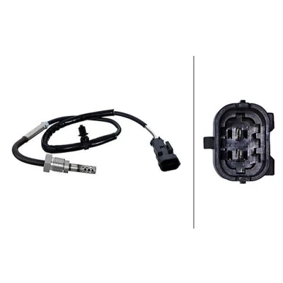 Abbildung von HELLA 6PT 010 376 291 Sensor, Abgastemperatur mit Befestigungsclips am Kabel OPEL: Astra J Sports Tourer, Meriva B, Corsa D Hatchback